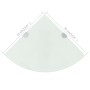 Eckregal mit Chromstützen, Weißglas 35x35 cm von vidaXL, Regale und Regale - Ref: Foro24-243859, Preis: 18,07 €, Rabatt: %