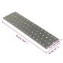 Placas perforadas 40 uds acero galvanizado 2 mm 300x80 mm de , Artículos de ferretería - Ref: Foro24-155542, Precio: 39,14 €,...