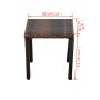 Brown synthetic rattan sun loungers with table by vidaXL, Loungers - Ref: Foro24-42490, Price: 311,15 €, Discount: %