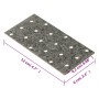 Lochplatten 40 Stück verzinkter Stahl 2 mm 120x60 mm von , Hardware-Artikel - Ref: Foro24-155535, Preis: 26,27 €, Rabatt: %