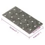 Perforated plates 40 pcs galvanized steel 2 mm 120x60 mm by , Hardware items - Ref: Foro24-155535, Price: 25,83 €, Discount: %