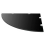 Corner shelf with chrome supports black glass 45x45 cm by vidaXL, Shelves and shelves - Ref: Foro24-243857, Price: 31,45 €, D...