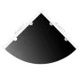 Corner shelf with chrome supports black glass 45x45 cm by vidaXL, Shelves and shelves - Ref: Foro24-243857, Price: 30,81 €, D...