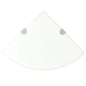 Eckregal mit Chromträgern aus Klarglas 25x25 cm von vidaXL, Regale und Regale - Ref: Foro24-243852, Preis: 17,63 €, Rabatt: %