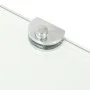 Corner shelf with chrome supports clear glass 25x25 cm by vidaXL, Shelves and shelves - Ref: Foro24-243852, Price: 17,63 €, D...