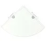 Corner shelf with chrome supports clear glass 25x25 cm by vidaXL, Shelves and shelves - Ref: Foro24-243852, Price: 17,63 €, D...