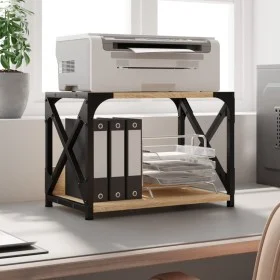 Soporte de impresora 2 niveles roble Sonoma 44x26x31,5 cm by , Printer supports - Ref: Foro24-833981, Price: 33,99 €, Discoun...