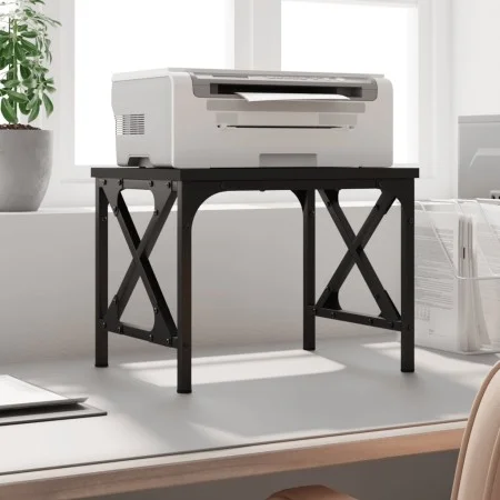 Printer stand made of black engineered wood, measuring 40x30x31 cm. by , Printer supports - Ref: Foro24-833985, Price: 26,32 ...