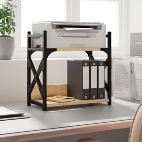 Soporte de impresora 2 niveles roble Sonoma 40x20x40 cm
