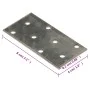 Perforated plates 60 units galvanized steel 2 mm 80x40 mm by , Hardware items - Ref: Foro24-155532, Price: 17,67 €, Discount: %