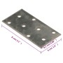 Placas perforadas 60 uds acero galvanizado 2 mm 80x40 mm de , Artículos de ferretería - Ref: Foro24-155532, Precio: 21,26 €, ...