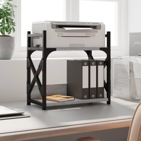 Soporte de impresora 2 niveles gris Sonoma 40x20x40 cm
