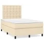 Box spring bed with cream fabric mattress 120x200 cm by , Beds and slatted bases - Ref: Foro24-3142086, Price: 417,12 €, Disc...