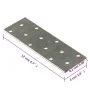 Placas perforadas 60 uds acero galvanizado 2 mm 120x40 mm de , Artículos de ferretería - Ref: Foro24-155533, Precio: 27,83 €,...