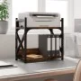 Printer stand 2 levels smoked oak 40x20x40 cm by , Printer supports - Ref: Foro24-833992, Price: 25,36 €, Discount: %