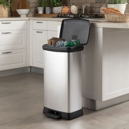 Curver Papelera de pedal doble Deco plateado 23L + 23L by , Recycling containers - Ref: Foro24-442065, Price: 79,64 €, Discou...