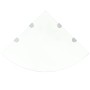 Corner shelf with chrome supports white glass 45x45 cm by vidaXL, Shelves and shelves - Ref: Foro24-243854, Price: 22,09 €, D...
