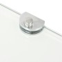 Corner shelf with chrome supports white glass 45x45 cm by vidaXL, Shelves and shelves - Ref: Foro24-243854, Price: 22,09 €, D...