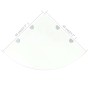 Estante de esquina con soportes cromados vidrio blanco 45x45 cm de vidaXL, Estantes y estanterías - Ref: Foro24-243854, Preci...