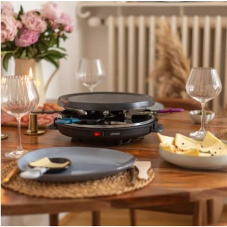 Livoo Raclette para 6 personas negro 800 W