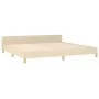 Bettgestell mit cremefarbenem Stoffkopfteil 200x200 cm von , Betten und Lattenroste - Ref: Foro24-3125410, Preis: 262,06 €, R...
