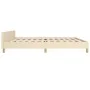 Bed frame with cream fabric headboard 200x200 cm by , Beds and slatted bases - Ref: Foro24-3125410, Price: 259,25 €, Discount: %