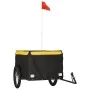 Schwarz-gelber Fahrradanhänger aus Eisen, 45 kg von , Fahrradanhänger - Ref: Foro24-94092, Preis: 82,84 €, Rabatt: %
