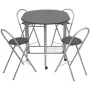 Faltbares 5-teiliges Esszimmer-Set aus schwarzem MDF von vidaXL, Möbelsets für Küchen und Esszimmer - Ref: Foro24-243902, Pre...