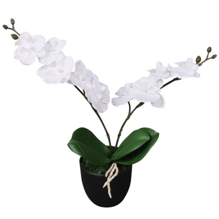 Artificial orchid plant with pot 30 cm white by , artificial flora - Ref: Foro24-244420, Price: 15,34 €, Discount: %