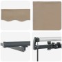 Toldo Retráctil con luces de tiras LED Beige 450 x 300 cm tela