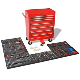 Carrito de herramientas 1125 herramientas acero rojo