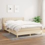 Boxspringbett mit cremefarbener Stoffmatratze 140x190 cm von , Betten und Lattenroste - Ref: Foro24-3127122, Preis: 432,82 €,...