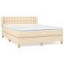 Boxspringbett mit cremefarbener Stoffmatratze 140x190 cm von , Betten und Lattenroste - Ref: Foro24-3127122, Preis: 432,82 €,...