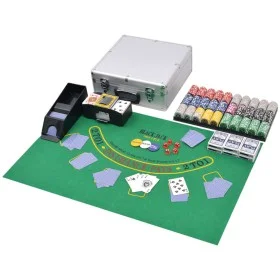 Poker/blackjack combo game with 600 aluminum laser chips by vidaXL, Poker cases and chips - Ref: Foro24-80186, Price: 114,99 ...