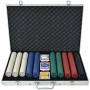 Poker game with 1000 chips and aluminum briefcase by vidaXL, Poker cases and chips - Ref: Foro24-80181, Price: 58,62 €, Disco...