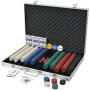 Pokerspiel mit 1000 Chips und Aluminiumgehäuse von vidaXL, Pokerkoffer und Chips - Ref: Foro24-80181, Preis: 56,87 €, Rabatt: %