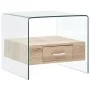 Center table with tempered glass drawer 50x50x45 cm by , Coffee table - Ref: Foro24-284724, Price: 184,07 €, Discount: %