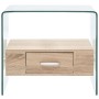 Couchtisch mit Schublade aus gehärtetem Glas 50x50x45 cm von , Couchtisch - Ref: Foro24-284724, Preis: 187,45 €, Rabatt: %