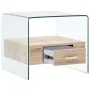 Center table with tempered glass drawer 50x50x45 cm by , Coffee table - Ref: Foro24-284724, Price: 184,07 €, Discount: %