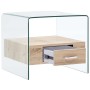 Couchtisch mit Schublade aus gehärtetem Glas 50x50x45 cm von , Couchtisch - Ref: Foro24-284724, Preis: 187,45 €, Rabatt: %