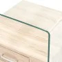 Center table with tempered glass drawer 50x50x45 cm by , Coffee table - Ref: Foro24-284724, Price: 184,07 €, Discount: %