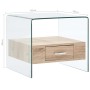 Couchtisch mit Schublade aus gehärtetem Glas 50x50x45 cm von , Couchtisch - Ref: Foro24-284724, Preis: 187,45 €, Rabatt: %