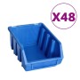 Aufbewahrungsbox-Set, 128 Stück, rot-schwarze Wandpaneele von , Werkzeugschränke - Ref: Foro24-150808, Preis: 138,93 €, Rabat...