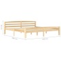 Solid pine wood bed frame 200x200 cm by vidaXL, Beds and slatted bases - Ref: Foro24-322067, Price: 109,66 €, Discount: %