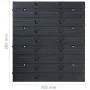 Kit de cajas de almacenaje 128 pzas paneles de pared rojo negro de , Armarios para herramientas - Ref: Foro24-150808, Precio:...