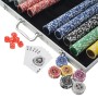 Juego de Póker con 1000 fichas láser maletín de aluminio by vidaXL, Poker cases and chips - Ref: Foro24-80185, Price: 105,05 ...