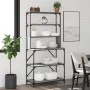 Küchenregal 6 Ebenen graues Sonomaholz 90x40x180 cm von , Behälter für Küchenutensilien - Ref: Foro24-834223, Preis: 107,81 €...