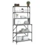 Küchenregal 6 Ebenen graues Sonomaholz 90x40x180 cm von , Behälter für Küchenutensilien - Ref: Foro24-834223, Preis: 107,81 €...