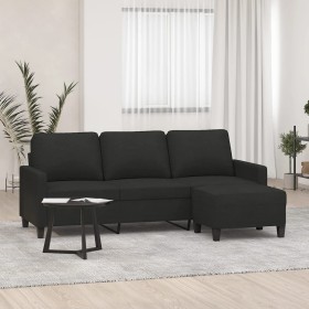 3-Sitzer-Sofa mit schwarzem Stoffhocker 180 cm von , Sofas - Ref: Foro24-3201041, Preis: 370,87 €, Rabatt: %