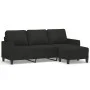 3-seater sofa with black fabric stool 180 cm by , Sofas - Ref: Foro24-3201041, Price: 350,20 €, Discount: %